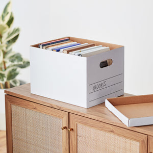 Corrugated Cardboard Filing Boxes with Lift-Off Lid