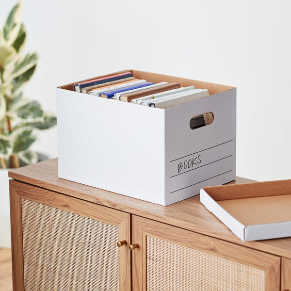Corrugated Cardboard Filing Boxes with Lift-Off Lid