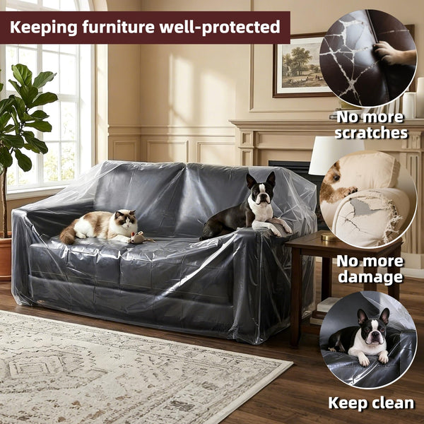 Clear Plastic Furniture Moving & Storage Cover