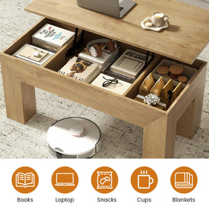 Lift Top Coffee Table with Hidden Storage
