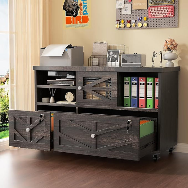 2-Drawer Lateral File Cabinet with Lock
