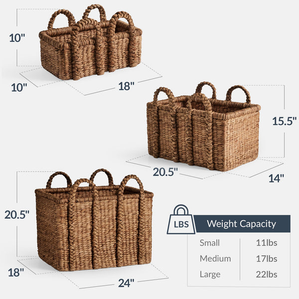 3-Piece Woven Storage Baskets Set