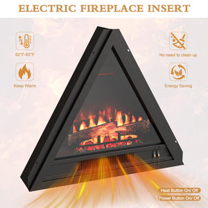 67" Fireplace TV Stand with LED Flame, Open Shelves & Drawers