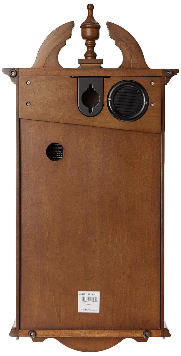 Triple-Chime Pendulum Wall Clock – Brown Cherry