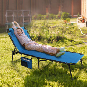 Oversized Padded Chaise Lounge with Adjustable Backrest