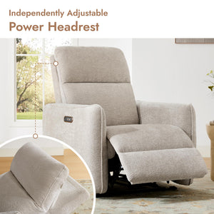 Power Lay-Flat Recliner Chair with Dual Motors & Power Headrest