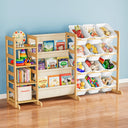 3-Tier Kids Toy Storage Organizer with 4 Shelves & 12 Bins