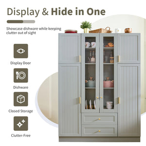Large Kitchen Pantry with 6 Doors