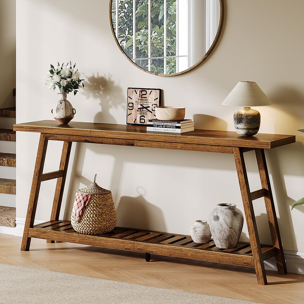 70.9" 2-Tier Console Table for Entryway & Living Room
