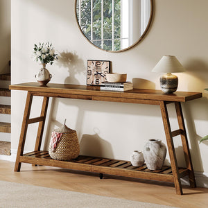 70.9" 2-Tier Console Table for Entryway & Living Room