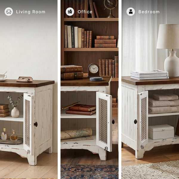 Wystfield Farmhouse End Table with Storage