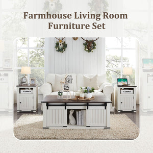 Farmhouse Living Room Furniture Set of 3