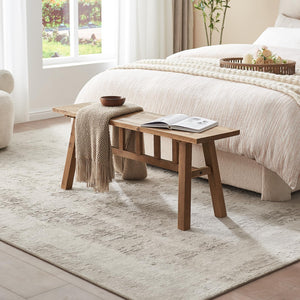 Solid Wood Farmhouse Entryway Bench