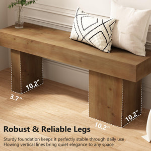 Farmhouse Solid Wood Entryway Bench 47.3"