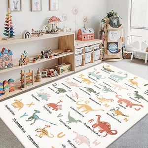 Dinosaur Alphabet Kids Area Rug