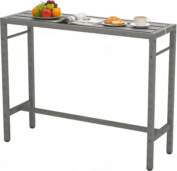 3-Piece Outdoor Patio Bar Set with Bar Table & 2 Cushioned Stools