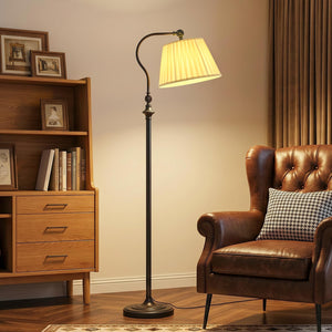 Smart Dimmable Floor Lamp with Fabric Shade