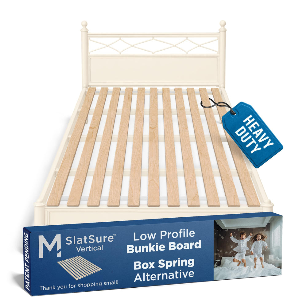 Wooden Bunkie Board with Vertical Bed Slats – Foldable Mattress Support