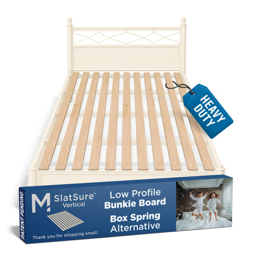 Wooden Bunkie Board with Vertical Bed Slats – Foldable Mattress Support