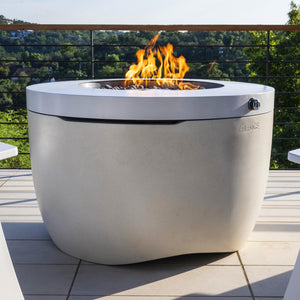 Round Propane Fire Pit Table with Lava Rocks – 70,000 BTU Outdoor Fire Pit