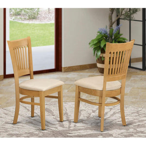 Dining Chairs with Linen Seat, Set of 2