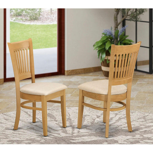 Dining Chairs with Linen Seat, Set of 2
