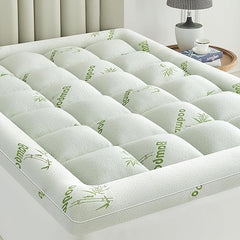 Bamboo Viscose Pillow Top Mattress Topper with Deep Pocket