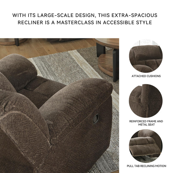 Manual Rocker Recliner with Pillow-Top Arms