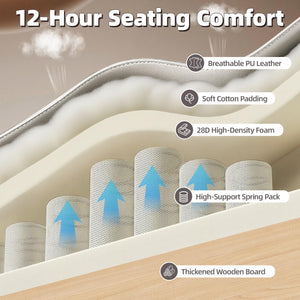 Big and Tall Heated Massage Reclining Office Chair with Lumbar Support