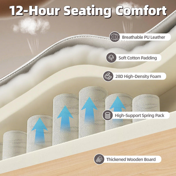 Big and Tall Heated Massage Reclining Office Chair with Lumbar Support