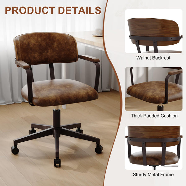 Mid-Century Modern Swivel Office Chair