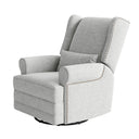 Swivel Glider Recliner Chair with Footrest & Lumbar Pillow