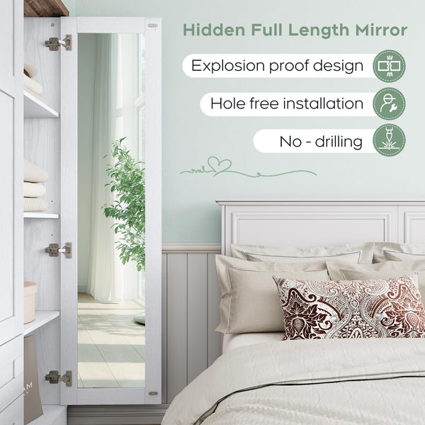 3-Door Wardrobe with Mirror, Drawers & Hanging Rod