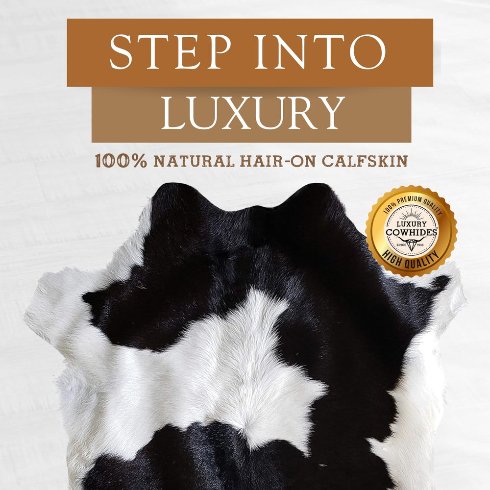 Genuine Cowhide Area Rug – 3 x 3 ft