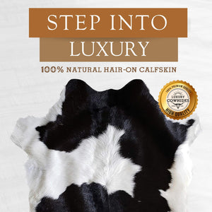 Genuine Cowhide Area Rug – 3 x 3 ft