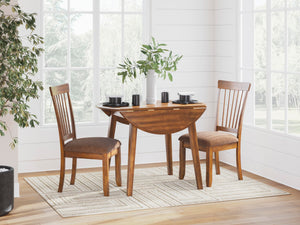Spindle Back Dining Chairs Set of 2 with Upholstered Microfiber Seat