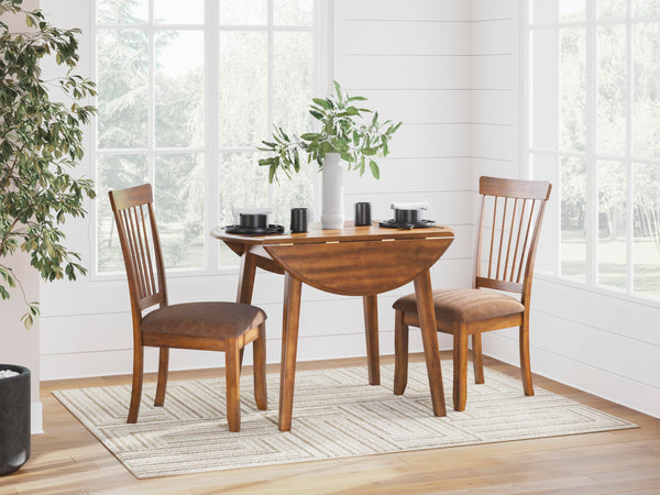 Spindle Back Dining Chairs Set of 2 with Upholstered Microfiber Seat