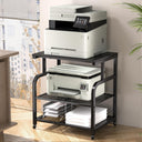 Mobile Printer Stand with 3-Tier Shelf & Large Desktop