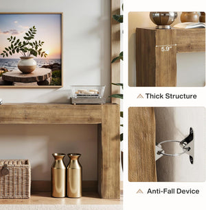 63-Inch Solid Wood Console Table