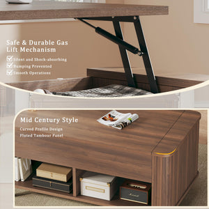 Lift-Top Coffee Table with Hidden Storage