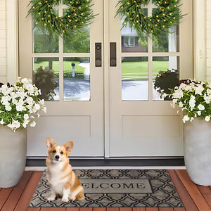 Non-Slip Rubber Doormat 24x36 Inch – Indoor Outdoor Entrance Mat