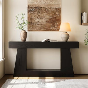 63" Farmhouse Console Table with Storage