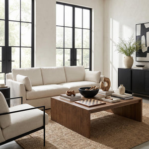 39.4" Square Fluted Coffee Table