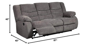 Reclining Sofa Set – Chenille Upholstered Living Room Couch