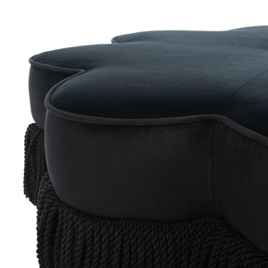 Flower Shape Velvet Ottoman
