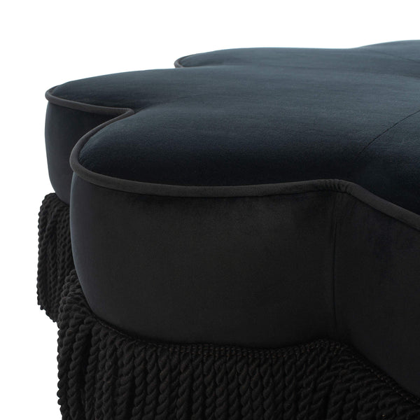 Flower Shape Velvet Ottoman