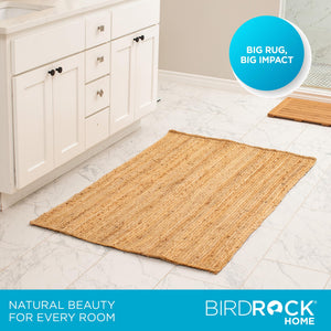 3x5 Natural Jute Area Rug – Braided, Handcrafted
