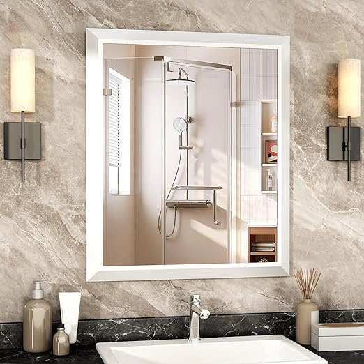 Metal Frame Rectangle Wall Mirror 36x30 Inch