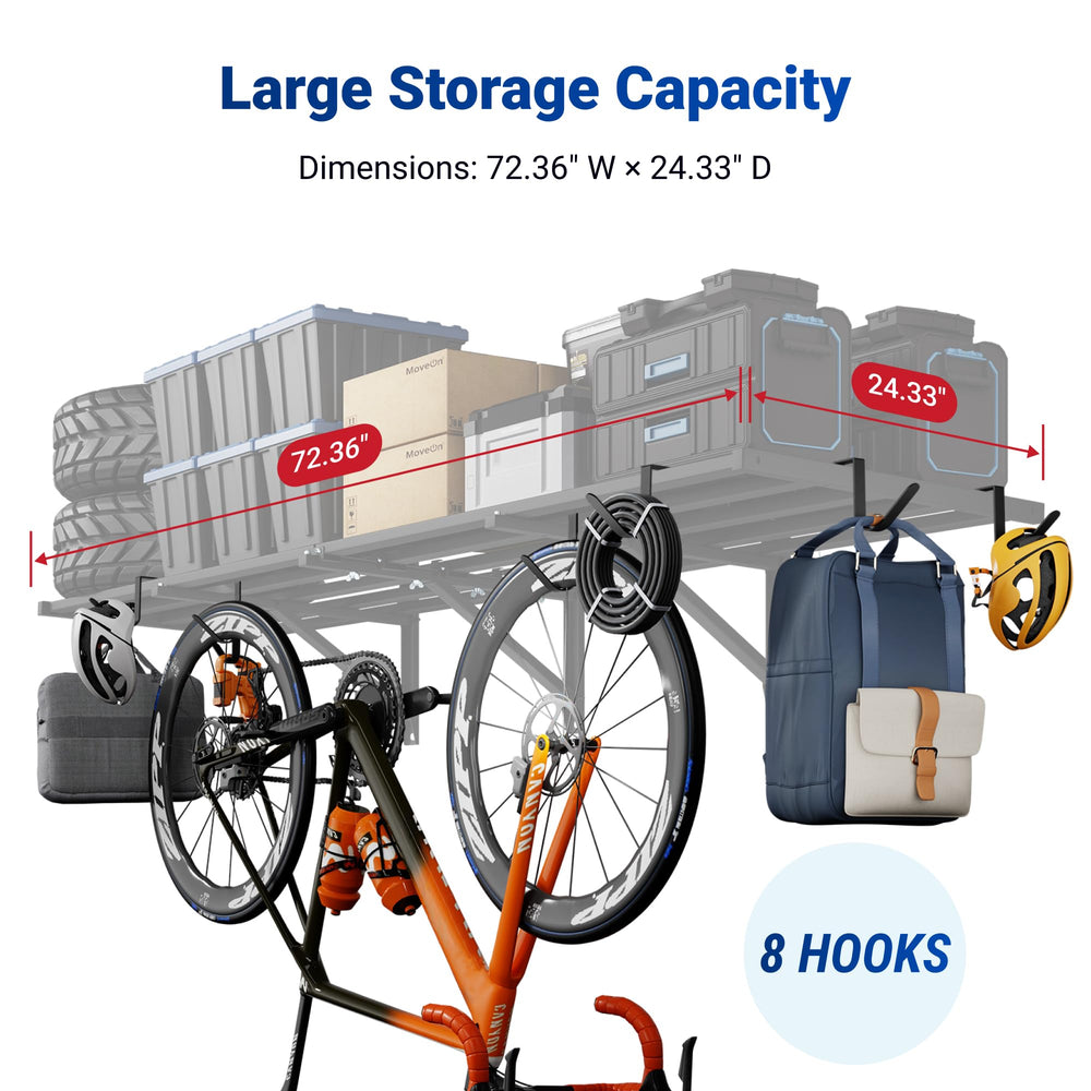 Heavy Duty Garage Wall Shelving with Hooks