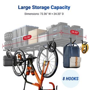 Heavy Duty Garage Wall Shelving with Hooks